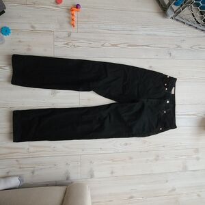 Levi's Black Denim 501 90s Straight Leg High Rise Jeans